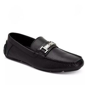 Calvin Klein Magnus Men’s 12 EU 45.5 Casual Slip On Driving Loafer Black Leather